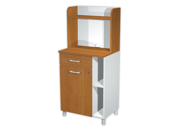 1 Meuble de rangement pour pause café aulne monté