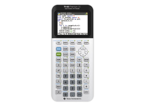 1 Calculatrice TI 83 Premium CE Edition Python blanc