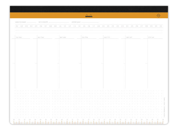 1 Sous main calendrier perpetuel A4+ Rhodia