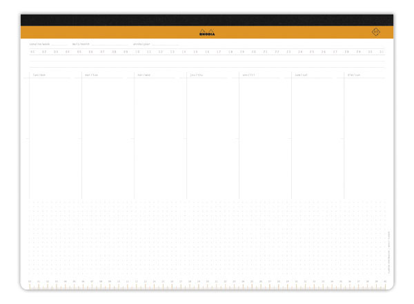 1 Sous main calendrier perpetuel A3 Rhodia