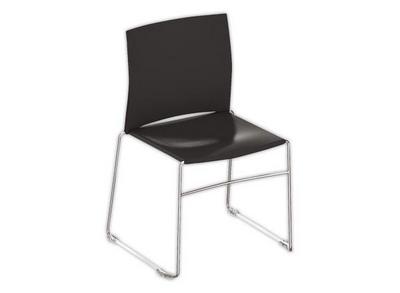 1 Chaise Point noir chrome