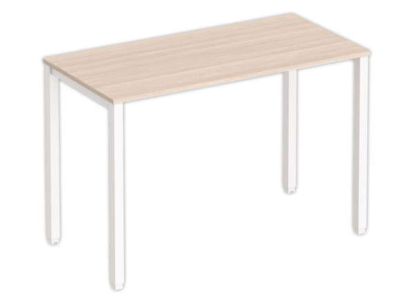 1 Table haute rectangulaire 180 x 80 Acacia /Blanc