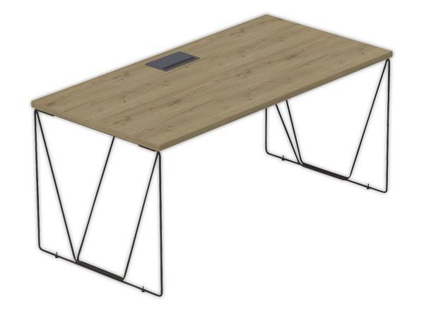 1 BUREAU BEAUNES L 160CM CHENE VEINE /  NOIR