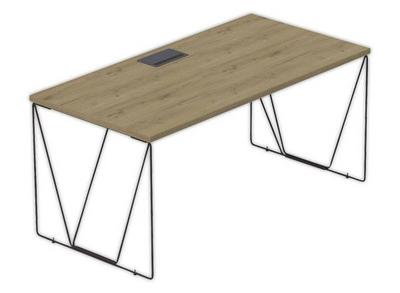 1 BUREAU BEAUNES L 160CM CHENE VEINE /  NOIR