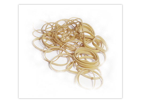 1 Sachet de bracelets caoutchouc étroitsSIGN 40 mm 1 kg coloris blond