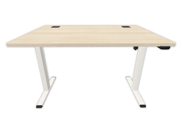 1 BUREAU ECO ELECTRIQUE ACACIA/BLANC MONTÉ 120X60 CM