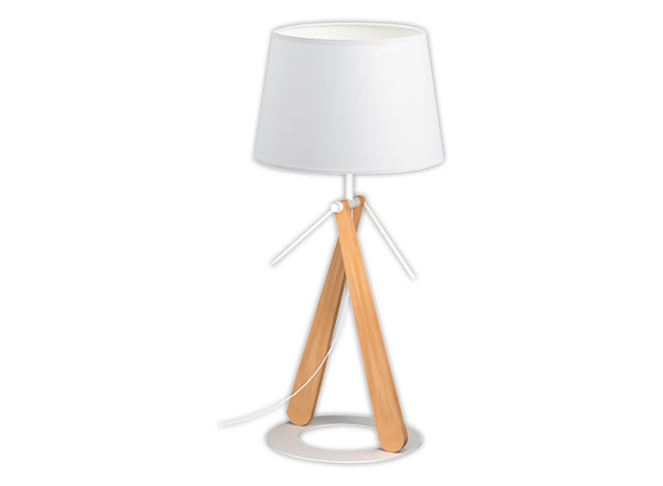 1 Lampe E27 ZAZOU blanc