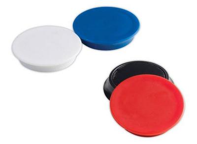 1 Blister de 4 Aimants ronds - Ø 32 mm - Coloris assortis