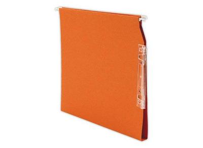 1 Boite de 25 Dossiers suspendus armoires kraft recyclé - orange - Fond 15 mm