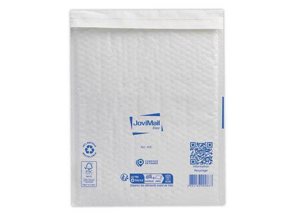 1 Carton de 100 Pochettes matelassées à bulles d'air JOVIMAIL Easy - blanc 270x360 mm