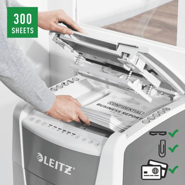 Leitz 80150000 destructeur de papier Destruction croisée 22 cm Gris, Blanc