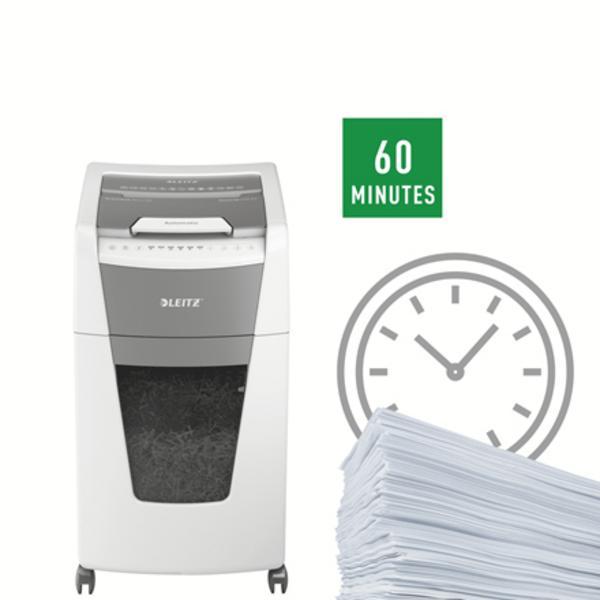 Leitz 80150000 destructeur de papier Destruction croisée 22 cm Gris, Blanc