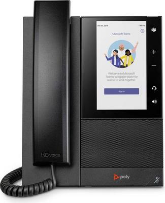 POLY Téléphone multimédia professionnel CCX 500 pour Microsoft Teams et compatible PoE