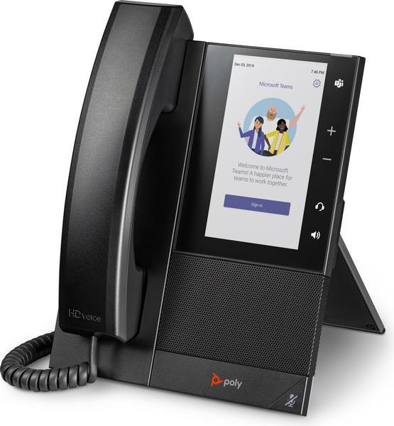 POLY Téléphone multimédia professionnel CCX 500 pour Microsoft Teams et compatible PoE