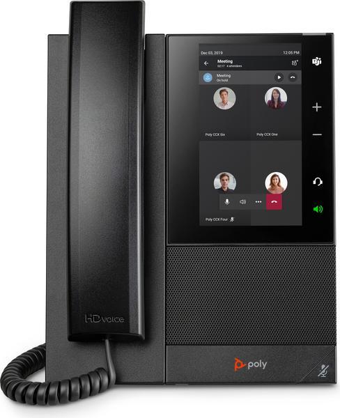POLY Téléphone multimédia professionnel CCX 500 pour Microsoft Teams et compatible PoE
