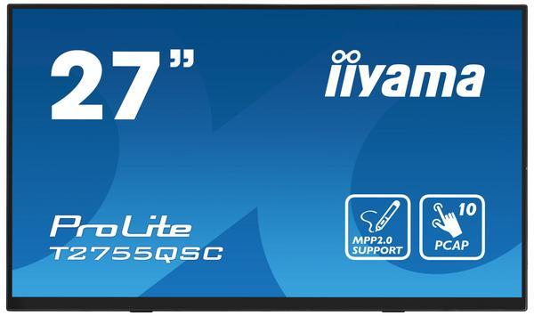 iiyama ProLite T2755QSC-B1 écran plat de PC 68,6 cm (27") 2560 x 1440 pixels Full HD LCD Écran tactile Noir
