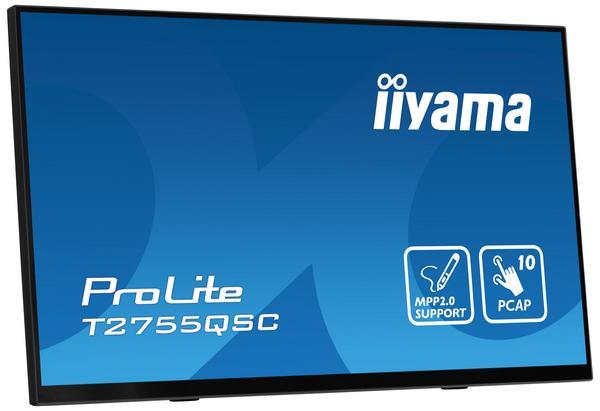 iiyama ProLite T2755QSC-B1 écran plat de PC 68,6 cm (27") 2560 x 1440 pixels Full HD LCD Écran tactile Noir