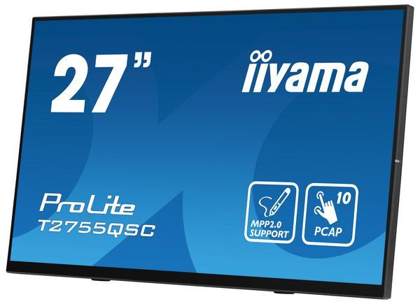 iiyama ProLite T2755QSC-B1 écran plat de PC 68,6 cm (27") 2560 x 1440 pixels Full HD LCD Écran tactile Noir
