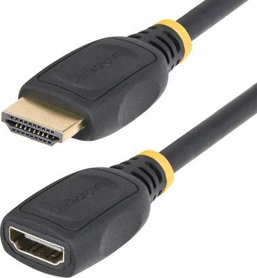 StarTech.com Câble d'Extension HDMI 2.0 de 50 cm, Câble HDMI Haut Débit, 4K 60Hz, Câble d'Extension HDMI Mâle vers Femelle, Adaptateur HDMI M/F