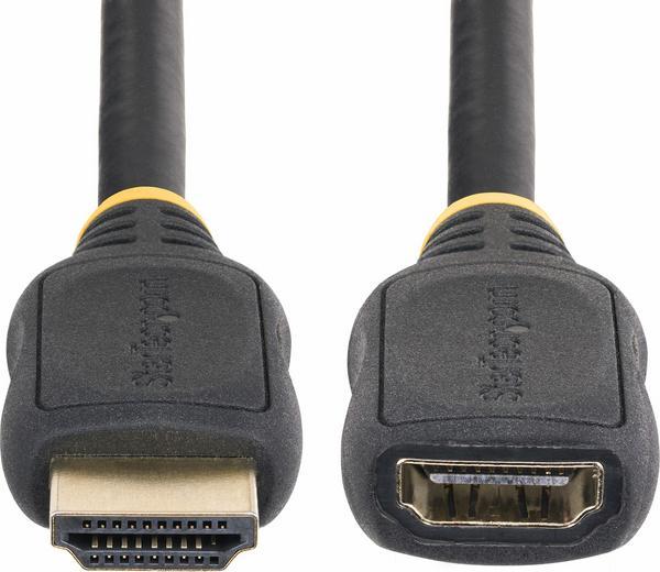 StarTech.com Câble d'Extension HDMI 2.0 de 50 cm, Câble HDMI Haut Débit, 4K 60Hz, Câble d'Extension HDMI Mâle vers Femelle, Adaptateur HDMI M/F