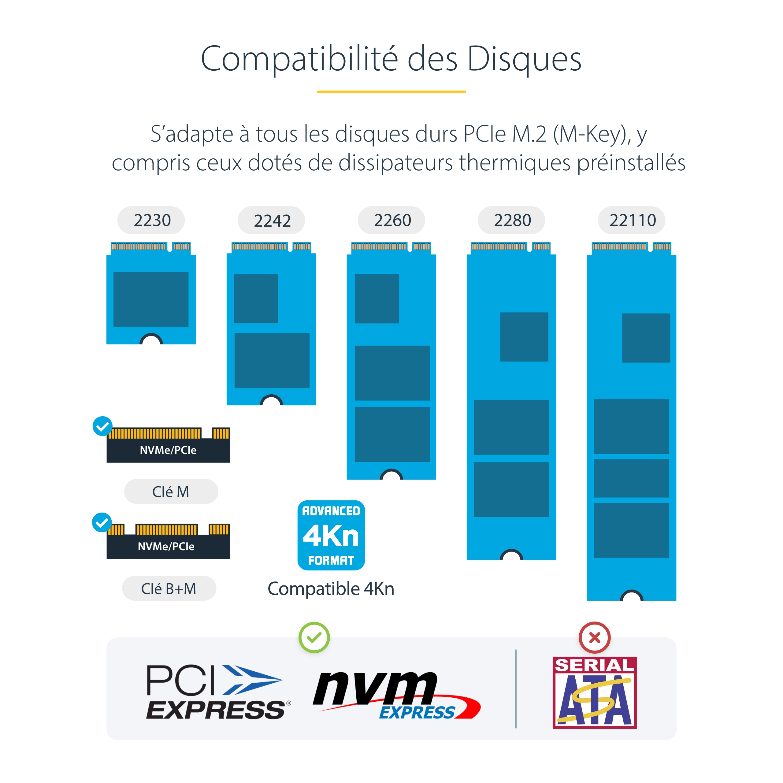 StarTech.com Duplicateur de Disque M.2 NVMe 1:1, Clonage/Copie Autonome de SSD M.2 Jusqu'à 90Go/min, Station d'Accueil de Disque Dur M.2 USB 3.2 20 Gbps à Deux Baies, Câbles USB-C/A Inclus