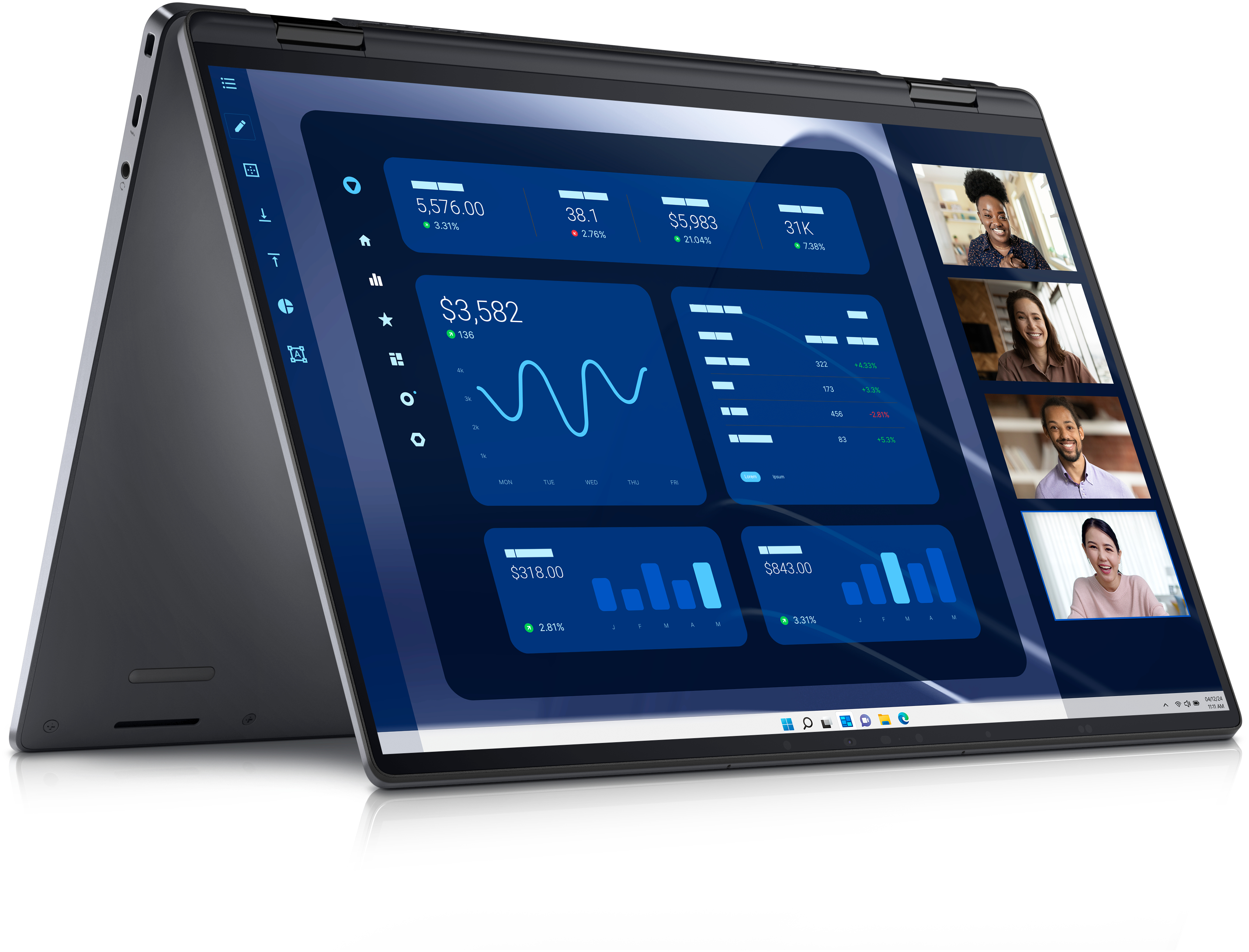 DELL Latitude 9450 2-in-1 Intel Core Ultra 7 165U Hybride (2-en-1) 35,6 cm (14") Écran tactile Quad HD+ 16 Go LPDDR5x-SDRAM 512 Go SSD Wi-Fi 7 (802.11be) Windows 11 Pro Français Gris