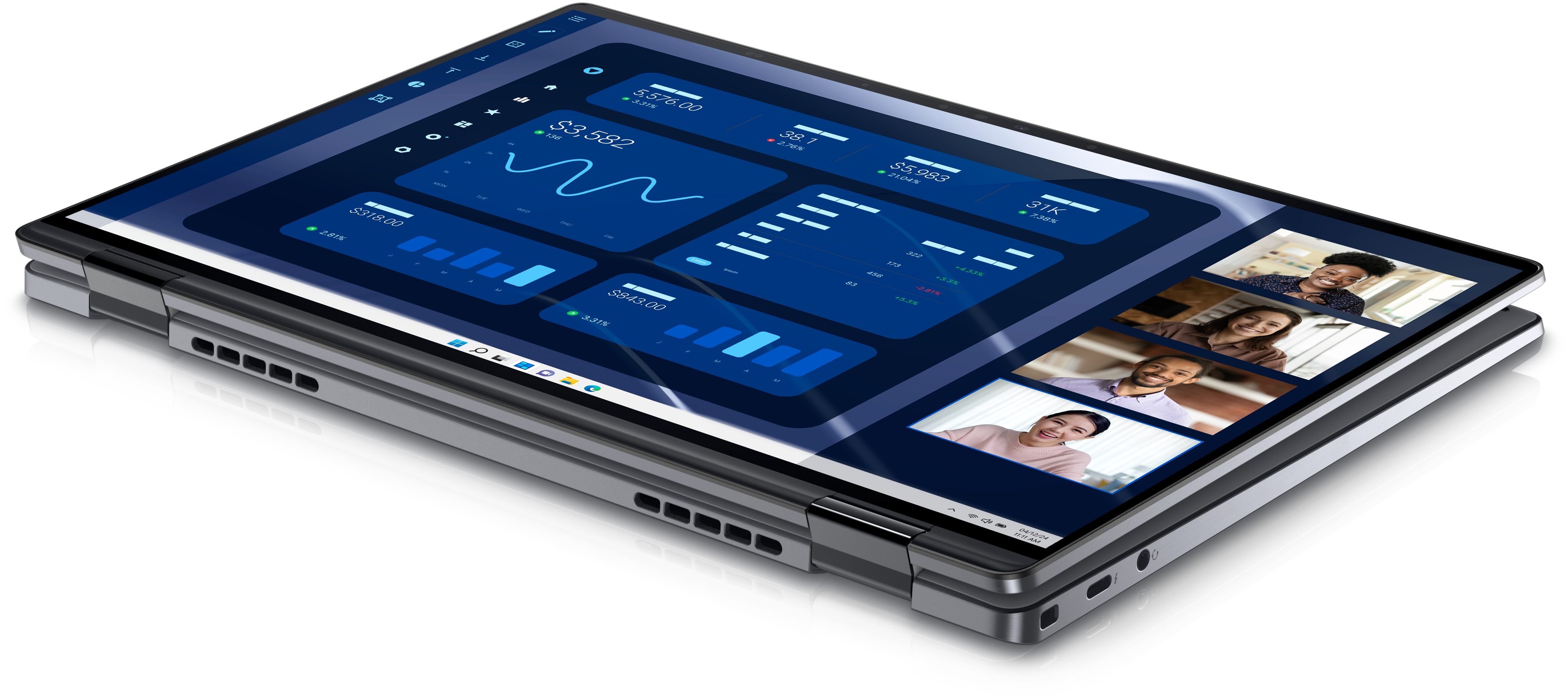 DELL Latitude 9450 2-in-1 Intel Core Ultra 7 165U Hybride (2-en-1) 35,6 cm (14") Écran tactile Quad HD+ 16 Go LPDDR5x-SDRAM 512 Go SSD Wi-Fi 7 (802.11be) Windows 11 Pro Français Gris