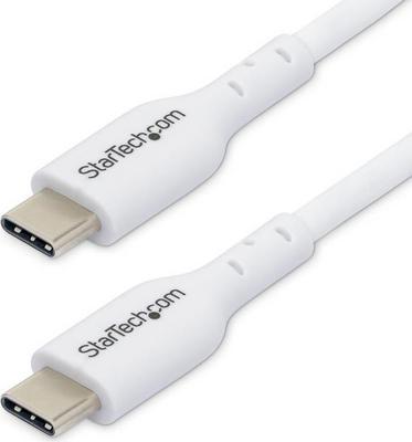 StarTech.com Câble de Charge USB-C de 3m, Charge et Synchronisation, 60W (3A) PD, Câble de Charge USB 2.0 pour Ordinateur Portable, Gaine TPE - Cordon de Charge USB C Blanc