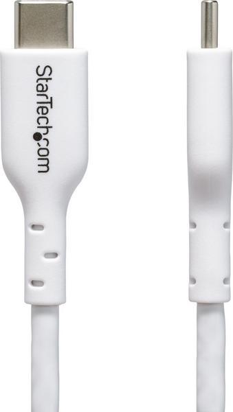 StarTech.com Câble de Charge USB-C de 3m, Charge et Synchronisation, 60W (3A) PD, Câble de Charge USB 2.0 pour Ordinateur Portable, Gaine TPE - Cordon de Charge USB C Blanc