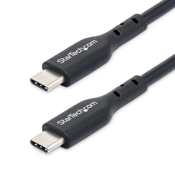 StarTech.com Câble de Charge USB-C de 3m, Charge et Synchronisation, 60W (3A) PD, Câble de Charge USB 2.0 pour Ordinateur Portable, Gaine TPE - Cordon de Charge USB C Noir