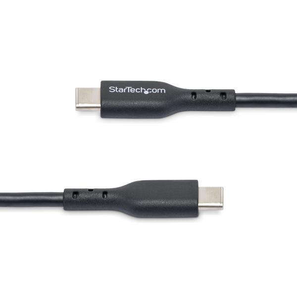 StarTech.com Câble de Charge USB-C de 3m, Charge et Synchronisation, 60W (3A) PD, Câble de Charge USB 2.0 pour Ordinateur Portable, Gaine TPE - Cordon de Charge USB C Noir