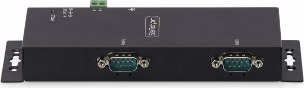 StarTech.com Adaptateur Série vers Ethernet à 2 Ports, Serveur de Périphériques Série IP pour Périphériques RS232 Distants, Montage Mural/ Rail DIN, Boîtier Métallique, Convertisseur Série RJ45 LAN vers DB9, TAA