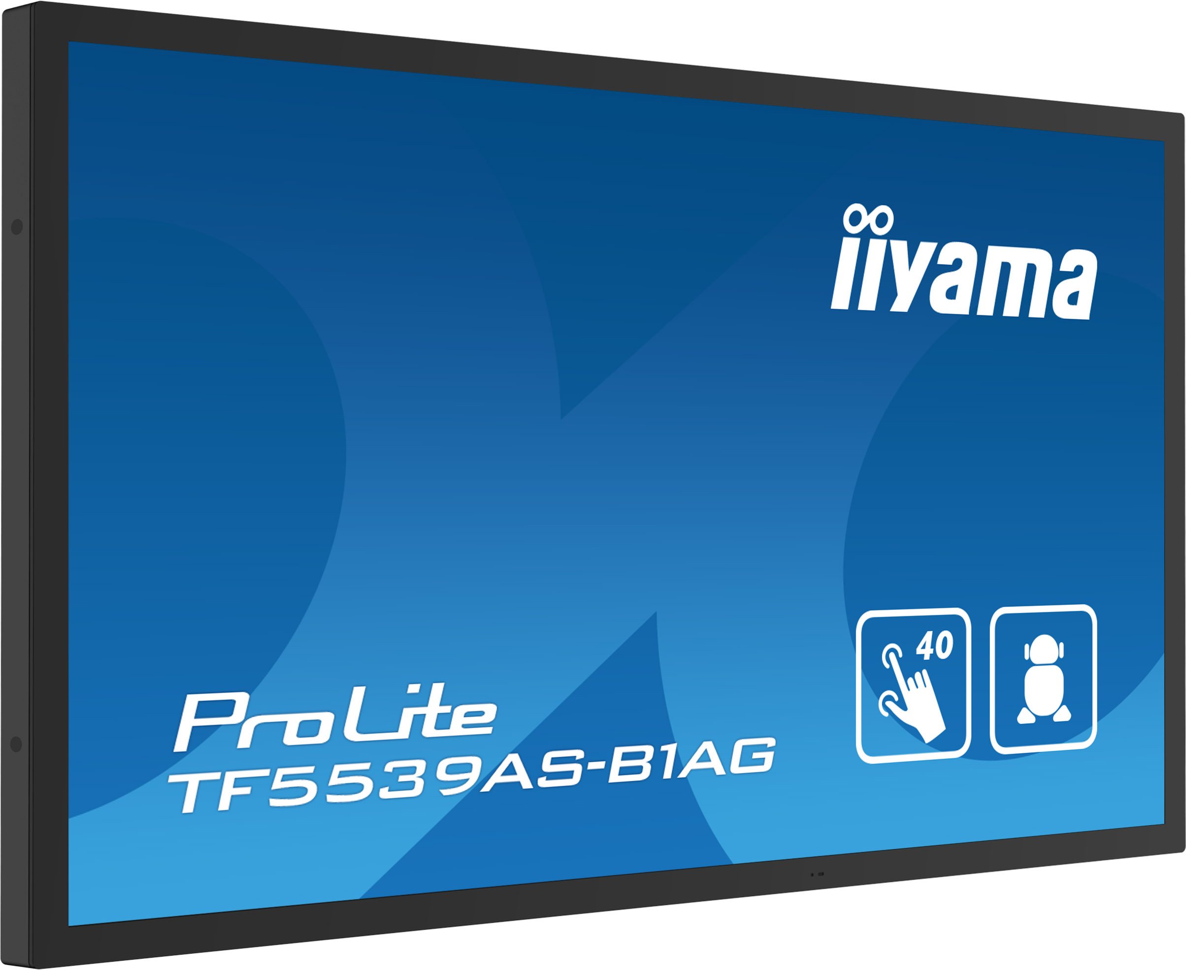 iiyama TF5539AS-B1AG Écran d'affichage dynamique Écran plat de signalisation numérique 138,7 cm (54.6") LED 500 cd/m² 4K Ultra HD Noir Écran tactile Intégré dans le processeur Android 24/7