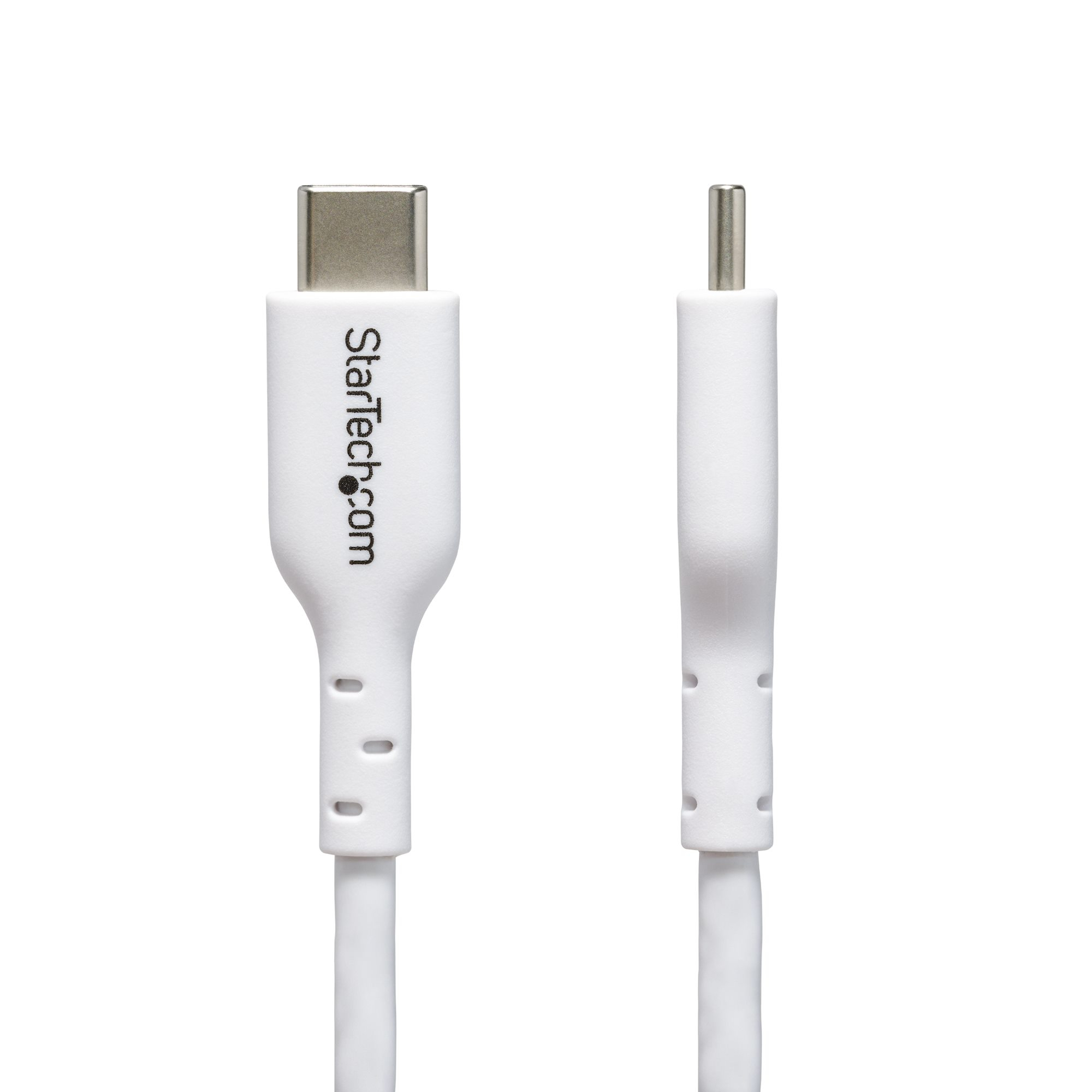 StarTech.com Câble de Charge USB-C de 1m, Charge et Synchronisation, 60W (3A) PD, Câble de Charge USB 2.0 pour Ordinateur Portable - Cordon de Charge USB C Blanc