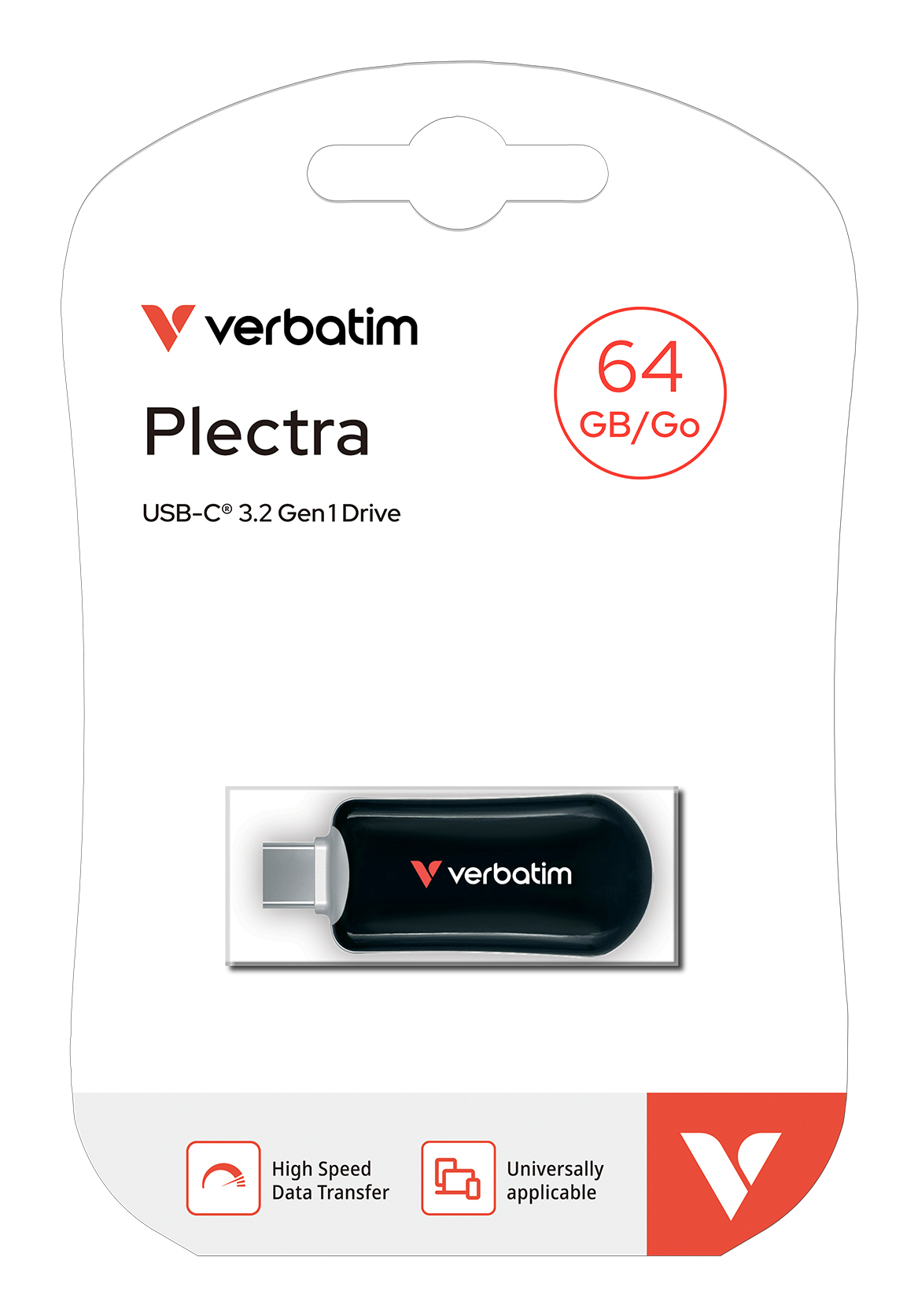 Verbatim 30224 lecteur USB flash 64 Go USB Type-C 3.2 Gen 1 (3.1 Gen 1) Noir