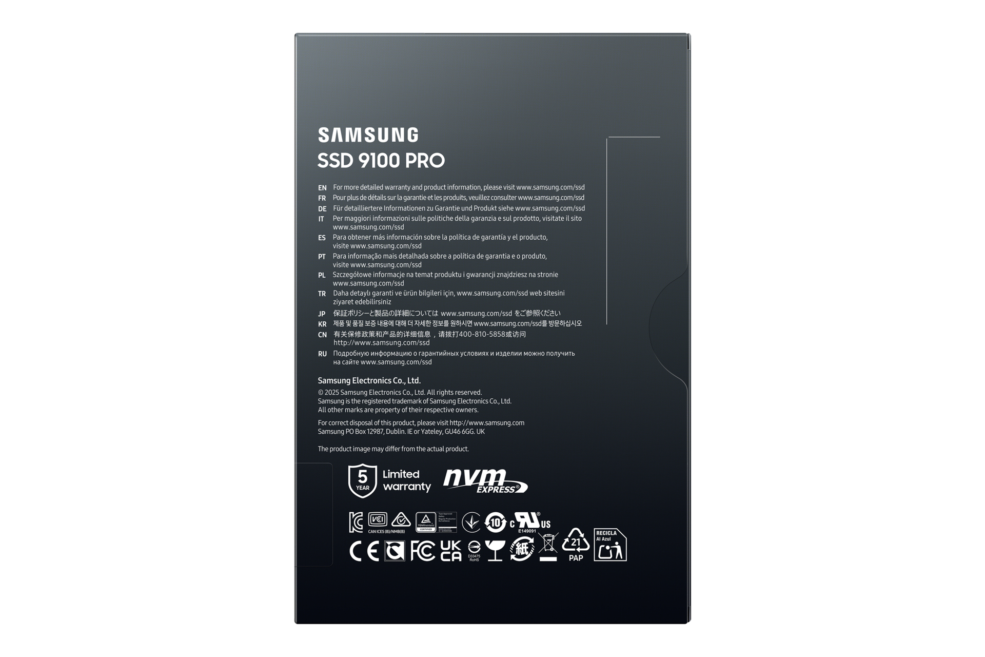 Samsung 9100 PRO PCIe® 5.0 NVMe™ M.2 SSD - 4 TB
