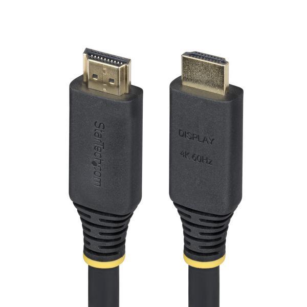 StarTech.com Câble HDMI Haut Débit Actif de 10m, 4K 60Hz/1440p 144Hz, HDR10/HDCP 2.2/ARC, 18Gbps, Cordon HDMI, UHD HDMI 2.0 pour TV/Moniteur/Écran, Gaine TPE