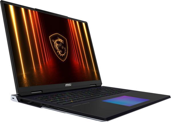 MSI Titan 18 HX AI A2XWIG-402FR Intel Core Ultra 9 285HX Ordinateur portable 45,7 cm (18") UHD+ 64 Go DDR5-SDRAM 6 To SSD NVIDIA GeForce RTX 5080 Wi-Fi 7 (802.11be) Windows 11 Pro Noir