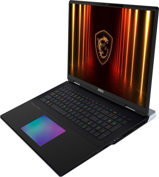MSI Titan 18 HX AI A2XWIG-402FR Intel Core Ultra 9 285HX Ordinateur portable 45,7 cm (18") UHD+ 64 Go DDR5-SDRAM 6 To SSD NVIDIA GeForce RTX 5080 Wi-Fi 7 (802.11be) Windows 11 Pro Noir