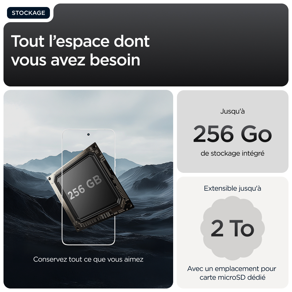 Motorola moto g56 5G 17,1 cm (6.72") Double SIM hybride Android 15 USB Type-C 8 Go 256 Go 5200 mAh Noir