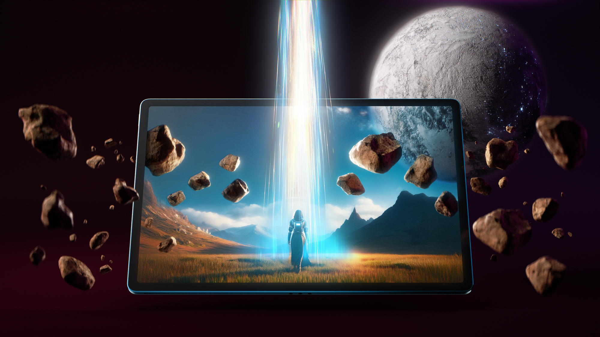 Lenovo Yoga Tab Plus Qualcomm Snapdragon 256 Go 32,3 cm (12.7") 16 Go Wi-Fi 7 (802.11be) Android 14 Bleu