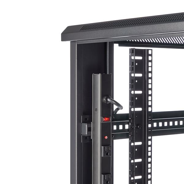 StarTech.com Rack Serveur 42U à 4 Montants, Rack de Données 19" pour Ordinateur / AV / Équipement IT, Rack Serveur avec Roulettes, Armoire Réseau Industrielle Pleine Taille