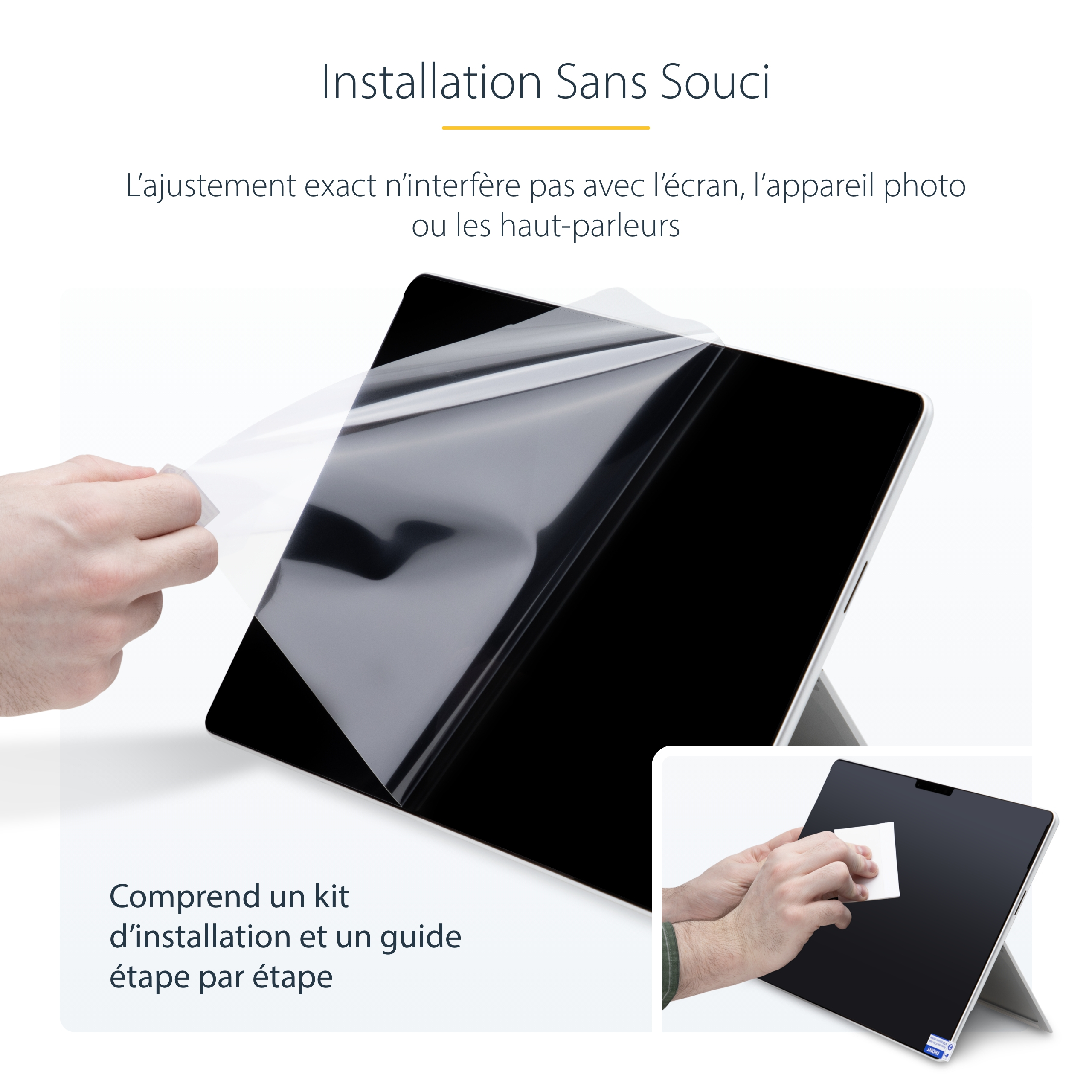 StarTech.com Filtre de Confidentialité à 4 Directions pour Surface Pro 8/9/X 13 pouces, pour Portrait/Paysage, Écran de Protection Surface, +/- 30 Degrés de Vue, Filtre Anti Lumière Bleue (51 %), Anti-Reflet