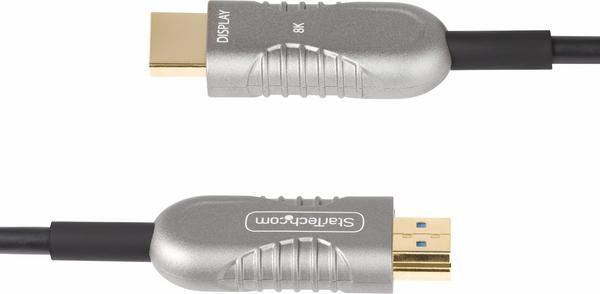 StarTech.com Câble Optique Actif (AOC) HDMI 2.1 Hybride de 15,2m, CMP, Plénum, Câble Fibre Optique HDMI 2.1/2.0 Ultra-Haute Vitesse 8K, 48Gbps, 8K 60Hz/4K 120Hz, HDR10+/FRL/TMDS/eARC