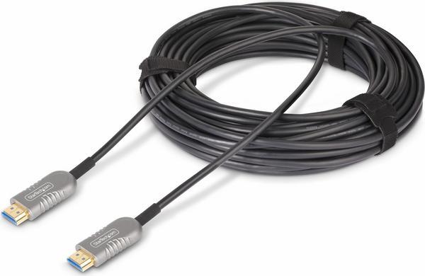 StarTech.com Câble Optique Actif (AOC) HDMI 2.1 Hybride de 15,2m, CMP, Plénum, Câble Fibre Optique HDMI 2.1/2.0 Ultra-Haute Vitesse 8K, 48Gbps, 8K 60Hz/4K 120Hz, HDR10+/FRL/TMDS/eARC