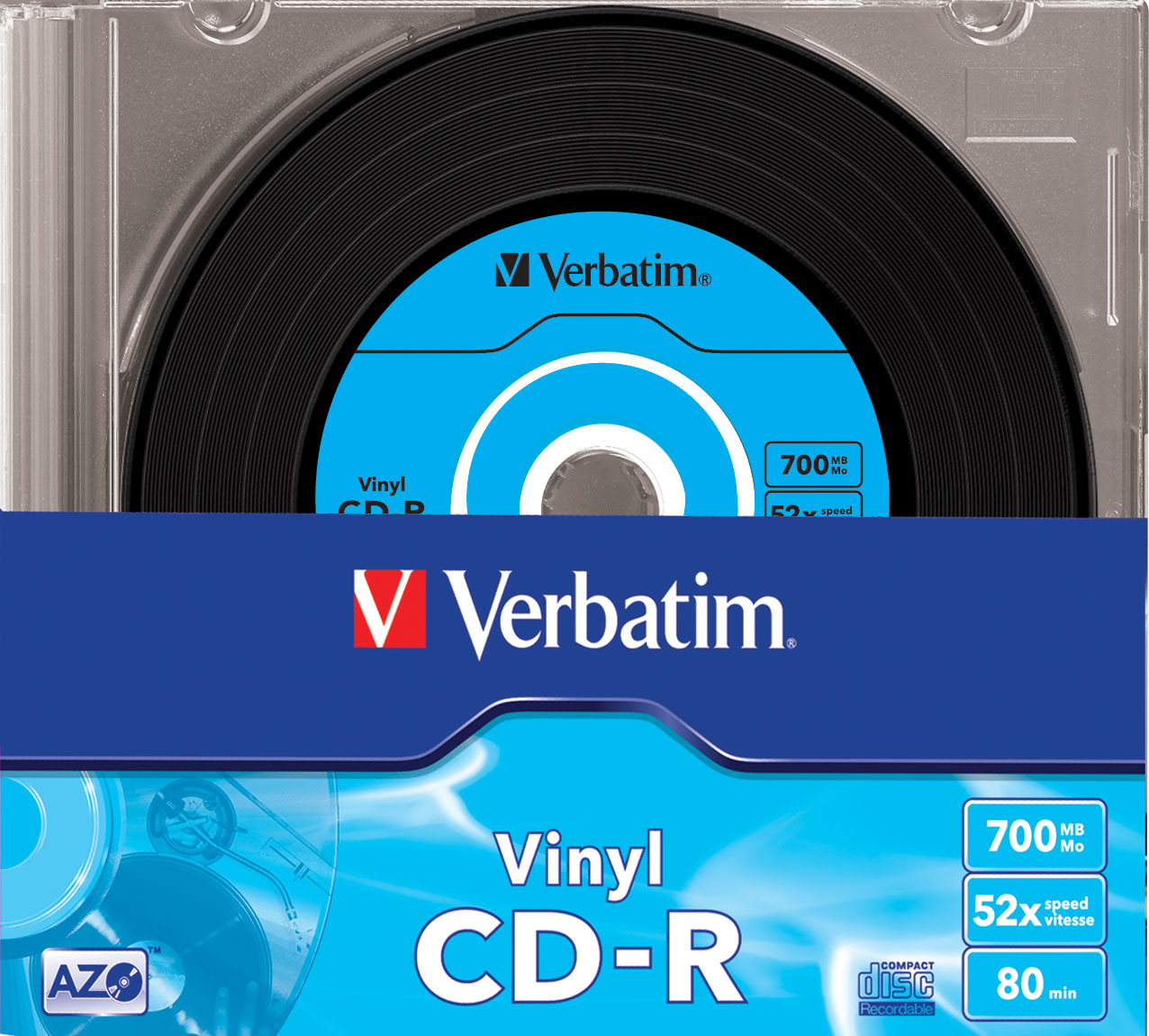 Verbatim CD-R AZO Data Vinyl 700 Mo 52x 10 pièce(s)