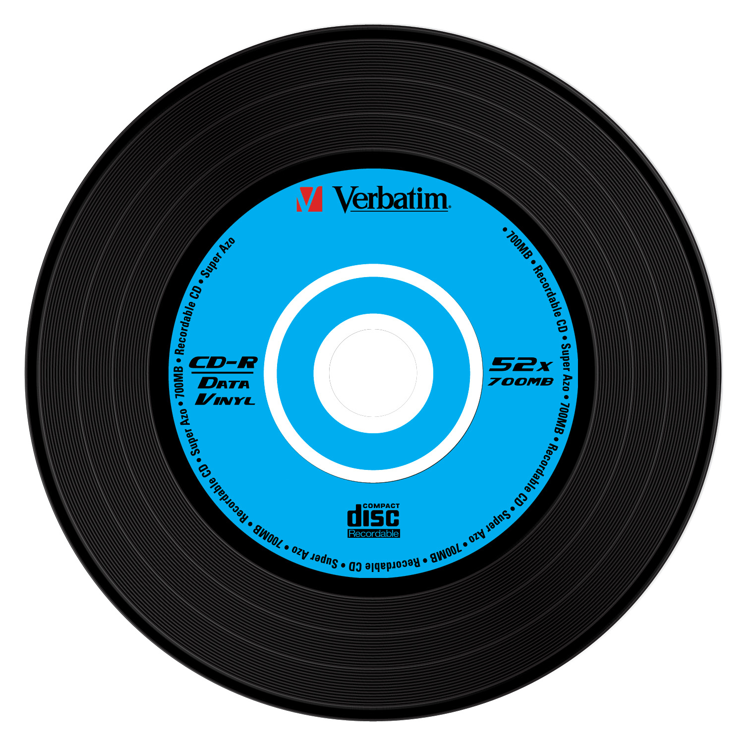 Verbatim CD-R AZO Data Vinyl 700 Mo 52x 10 pièce(s)