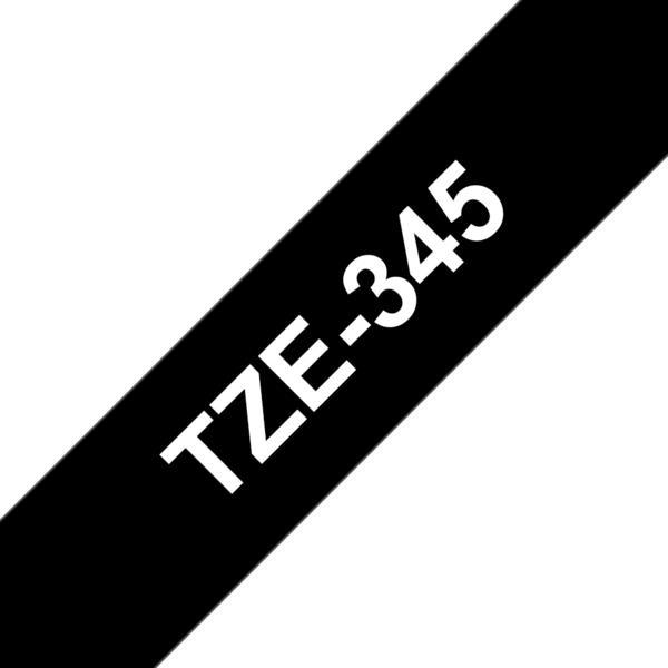 1 Ruban pour titreuse BROTHER TZ laminé 18mm blanc/noir