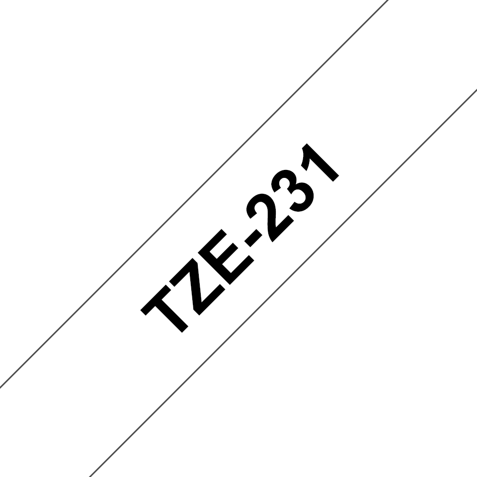 1 Ruban pour titreuse BROTHER TZE 231 12mm blanc impression noire