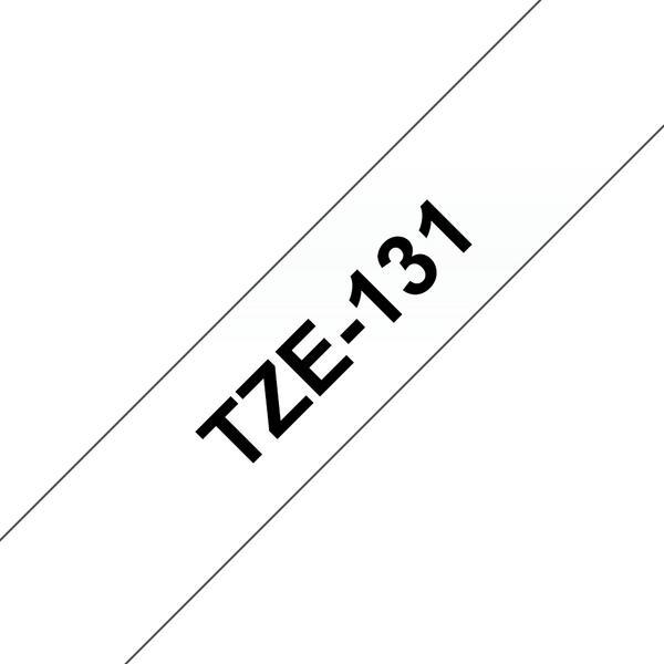 1 Ruban pour titreuse BROTHER TZE 131 12mm transparent impression noire